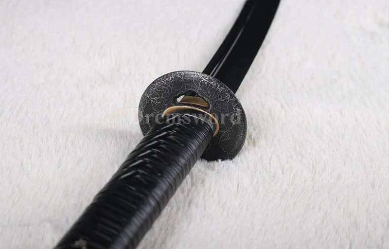 Handmade Naginata Clay Tempered T10 steel Japanese Samurai Sword Full Tang Battle Razor Sharp Blade