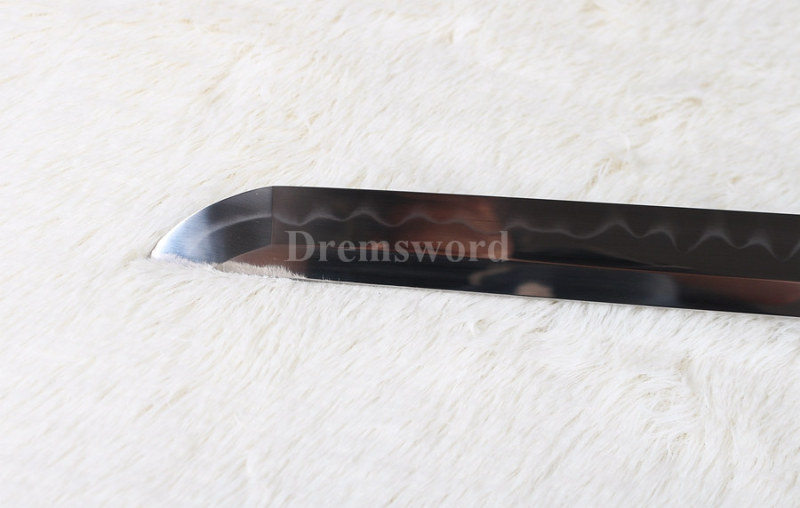 Handmade t10 clay tempered japanese samurai Ninja sword real hamon full tang razor sharp blade.