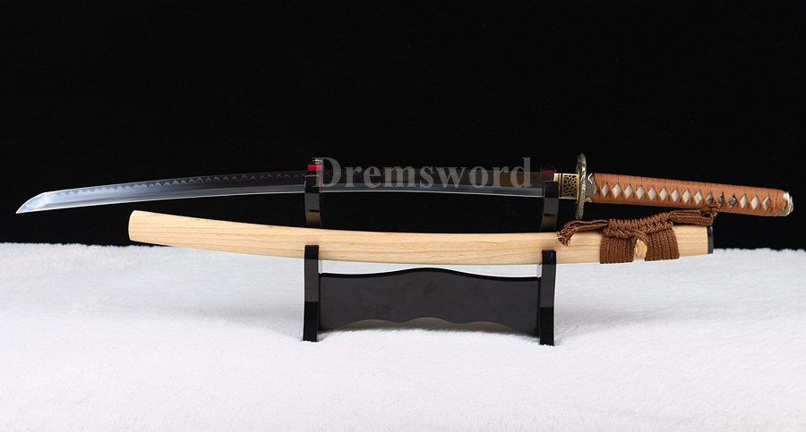 Fully hand forged Clay tempered T10 steel japanese Katana sword battle ready Functional full tang sharp.