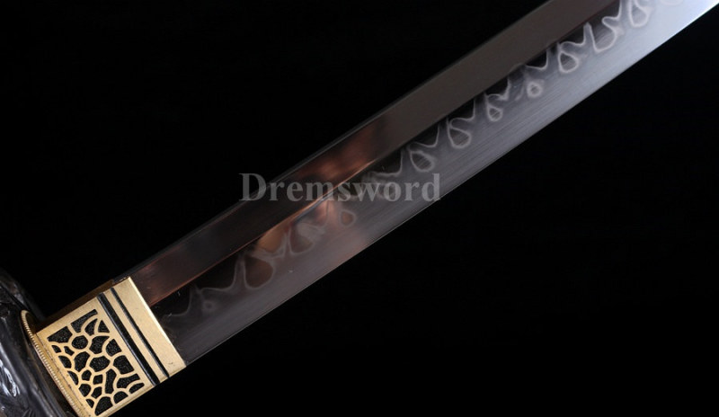 Fully handmade Clay tempered T10 steel japanese samurai katana sword CHOJI hamon full tang battle ready sharp.
