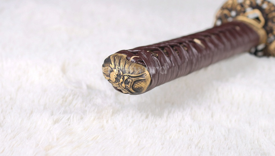 Fully Handmade Clay tempered T10 steel real hamon japanese samurai katana sword full tang sharp traditional hand abrasive.