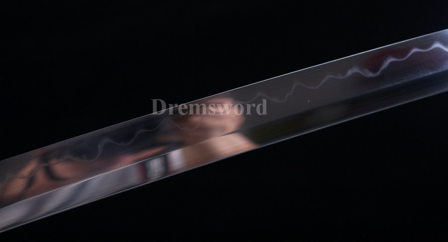 Hand forged Clay tempered T10 steel japanese samurai katana sword full tang sharp battle ready eagle Theme tsuba set.