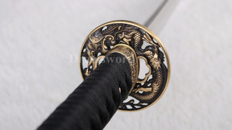 Hand Forged Naginata Clay Tempered T10 steel Japanese Samurai Sword Battle ready Razor Sharp Full Tang Blade