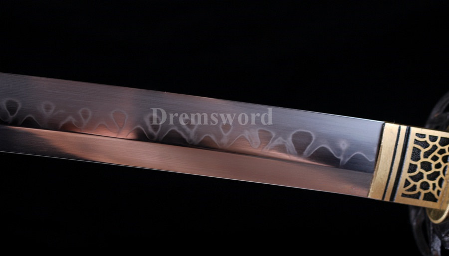 Fully handmade Clay tempered T10 steel japanese samurai katana sword CHOJI hamon full tang battle ready sharp.