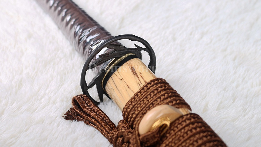 Fully handmade Clay tempered T10 steel japanese samurai katana sword CHOJI hamon full tang battle ready sharp.
