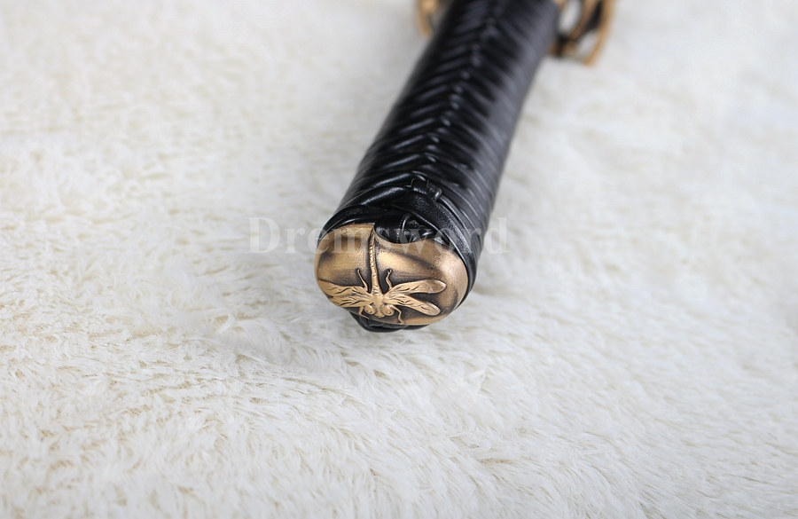 Hand forged Clay tempered T10 steel japanese samurai katana sword 火焰 hamon full tang sharp battle ready.