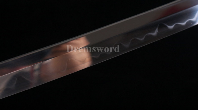 Hand forged Clay tempered T10 steel japanese samurai katana sword full tang sharp battle ready eagle Theme tsuba set.