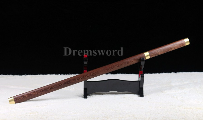 handmade Clay tempered handmade kamasu kissaki T10 steel Japanese Ninja Shirasaya Sword sharp.