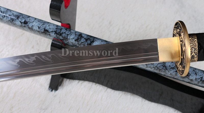 Hand Forged Naginata Clay Tempered T10 steel Japanese Samurai Sword Battle ready Razor Sharp Full Tang Blade