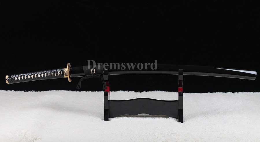 Hand forged Clay tempered T10 steel japanese samurai katana sword 火焰 hamon full tang sharp battle ready.