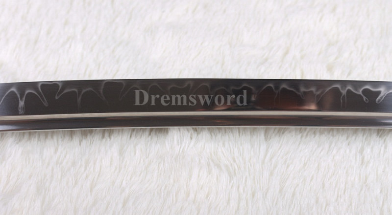 Handmade katana Clay Tempered T10 steel real（火焰）Hamon Japanese Samurai Sword full tang sharp.