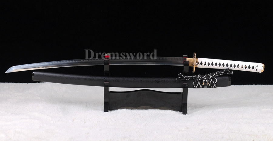 Fully handmade Clay tempered T10 steel katana  japanese samurai sword battle ready full tang sharp blade.