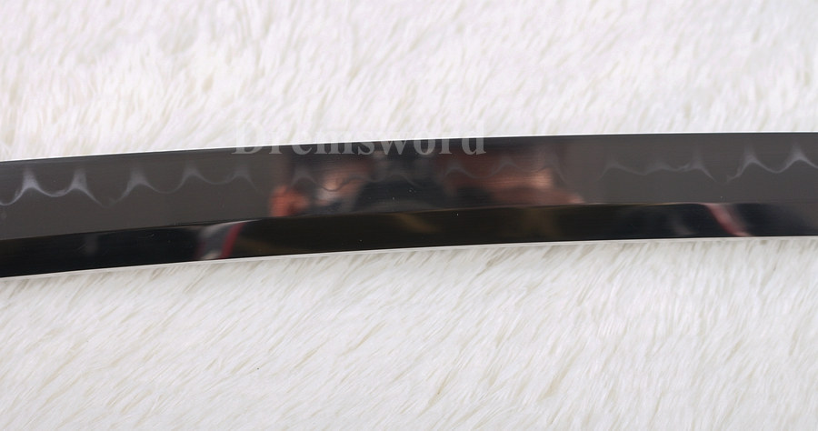 Clay tempered T10 steel handmade japanese samurai katana sword full tang sharp battle ready .