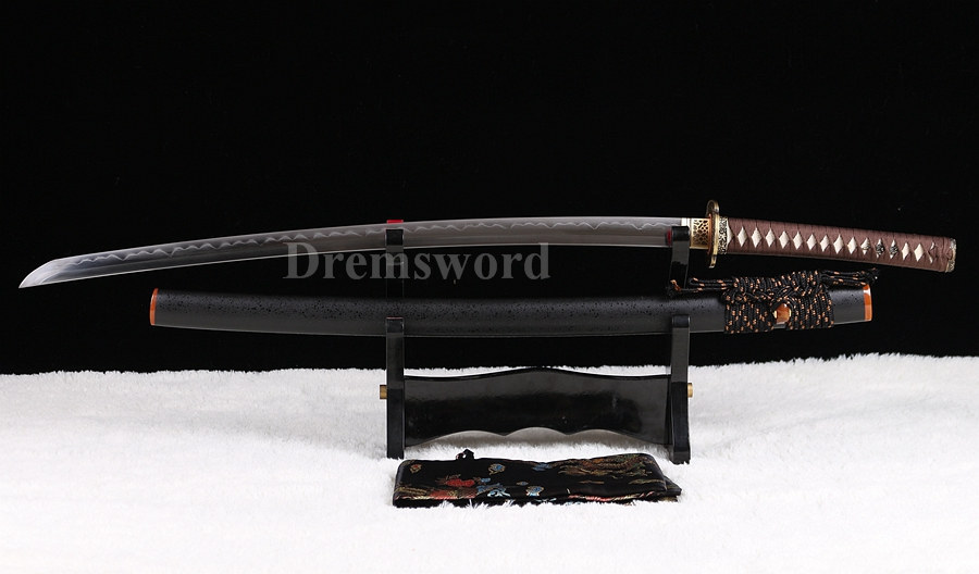 High quality Clay tempered folded steel japanese samurai sword full tang battle ready sharp