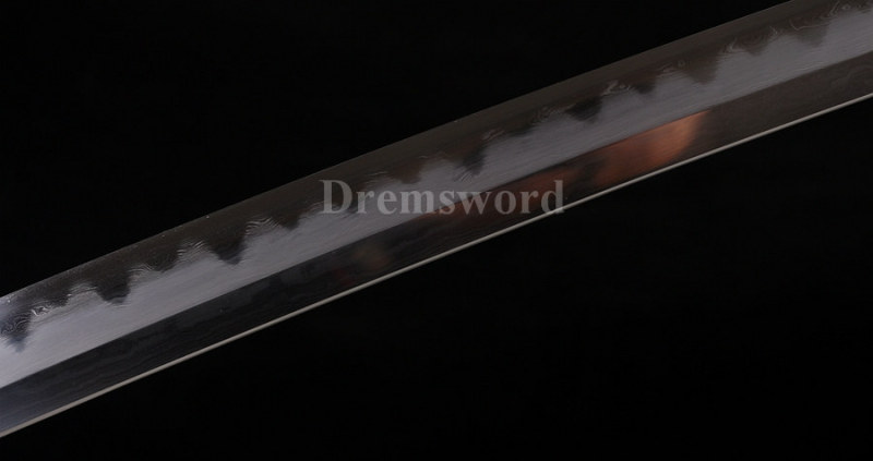 Fully handmade Japanese Tachi Sword Folded Steel Clay Tempered Full Tang Sharp Abrasive Blade