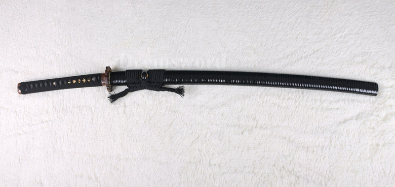 Clay tempered T10 steel handmade japanese samurai katana sword full tang sharp battle ready .