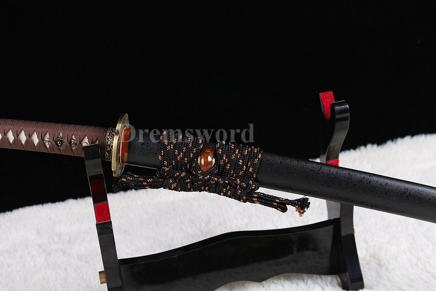 High quality Clay tempered folded steel japanese samurai sword full tang battle ready sharp
