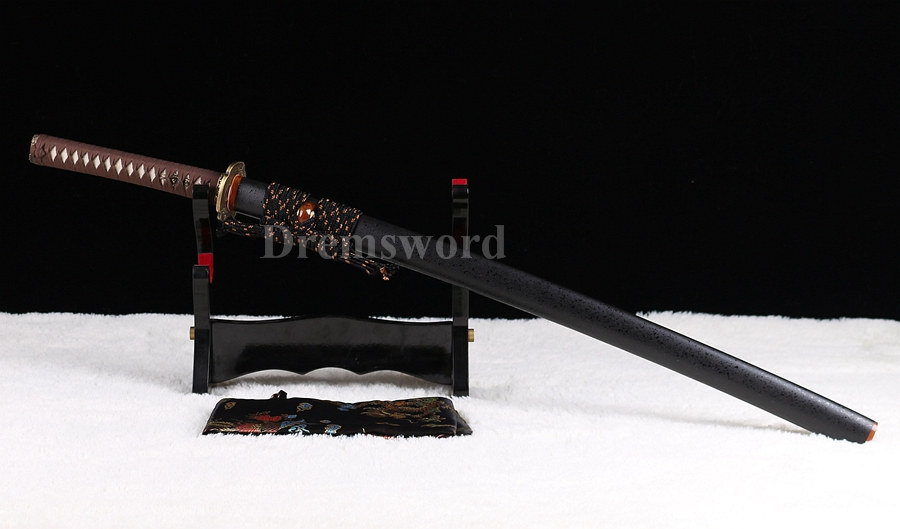 High quality Clay tempered folded steel japanese samurai sword full tang battle ready sharp