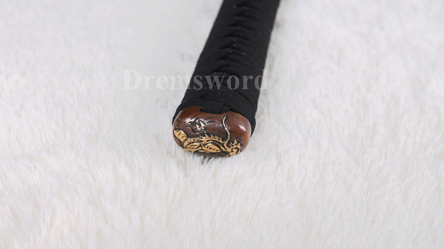 Clay tempered T10 steel handmade japanese samurai katana sword full tang sharp battle ready .