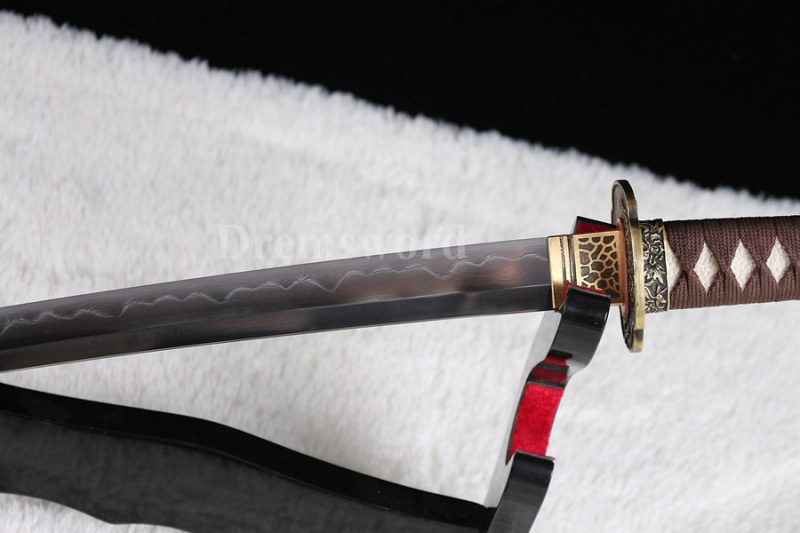 High quality Clay tempered folded steel japanese samurai sword full tang battle ready sharp