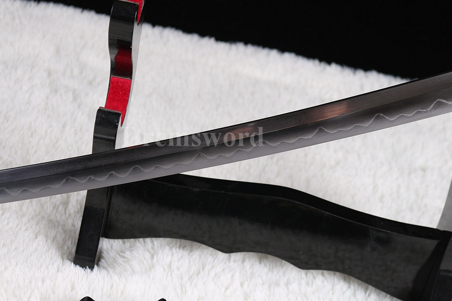 High quality Clay tempered folded steel japanese samurai sword full tang battle ready sharp