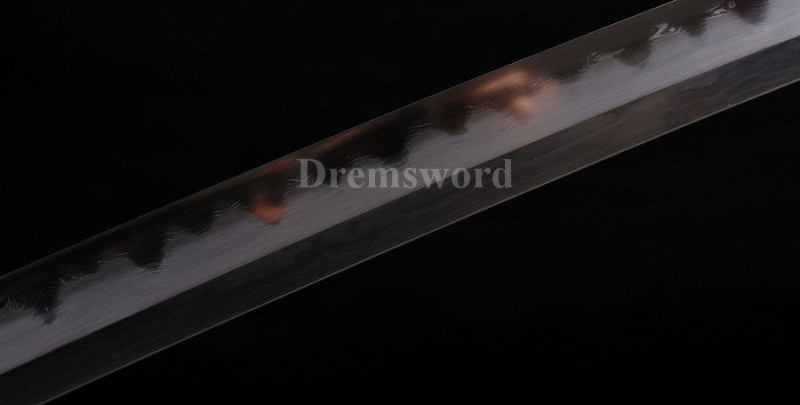 Fully handmade Japanese Tachi Sword Folded Steel Clay Tempered Full Tang Sharp Abrasive Blade