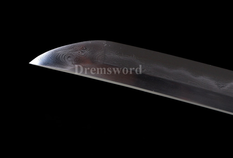 Handmade katana Japanese samurai Sword folded steel Clay Tempered full tang battle ready sharp blade.