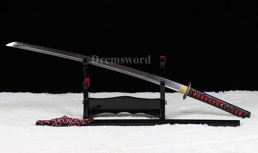 100% Hand forged Clay tempered T10 Folded Steel Japanese Samurai Katana Sword full tang battle ready sharp.
