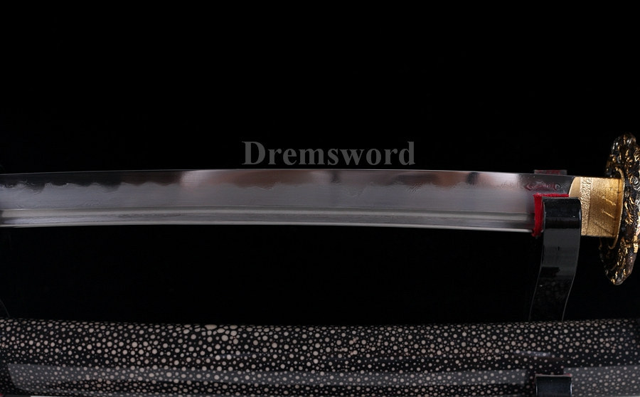 Clay Tempered Folded Steel Abrasive blade Japanese Samurai Sword Katana full rayskin saya Sharp battle ready.