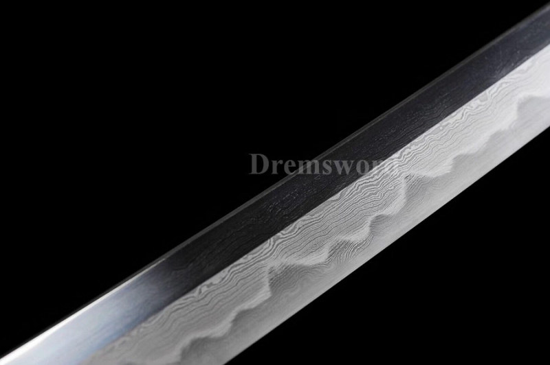 Clay Tempered Hand forged katana Folded Steel Japanese samurai Sword full tang Blade Razor Sharp.