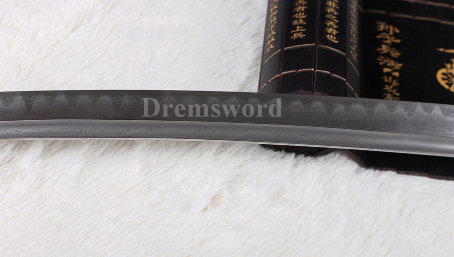 Clay Tempered Folded Steel katana handmade Japanese samurai Sword full tang Blade battle ready Sharp.