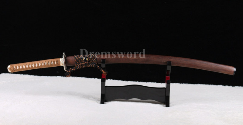 Clay Tempered Folded Steel katana handmade Japanese samurai Sword full tang Blade battle ready Sharp.