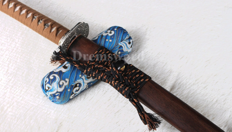 Clay Tempered Folded Steel katana handmade Japanese samurai Sword full tang Blade battle ready Sharp.