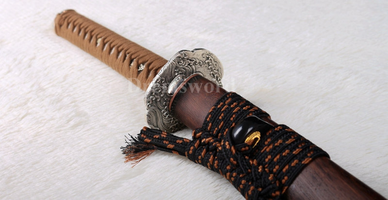 Clay Tempered Folded Steel katana handmade Japanese samurai Sword full tang Blade battle ready Sharp.