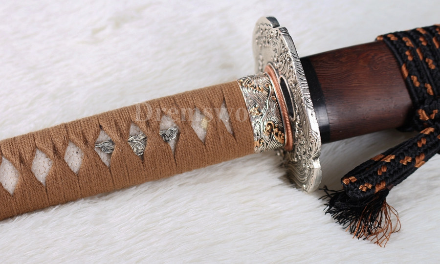Clay Tempered Folded Steel katana handmade Japanese samurai Sword full tang Blade battle ready Sharp.