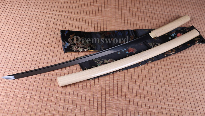 handmade 9260 spring steel shirasaya Japanese samurai sword full tang battle ready very sharp.