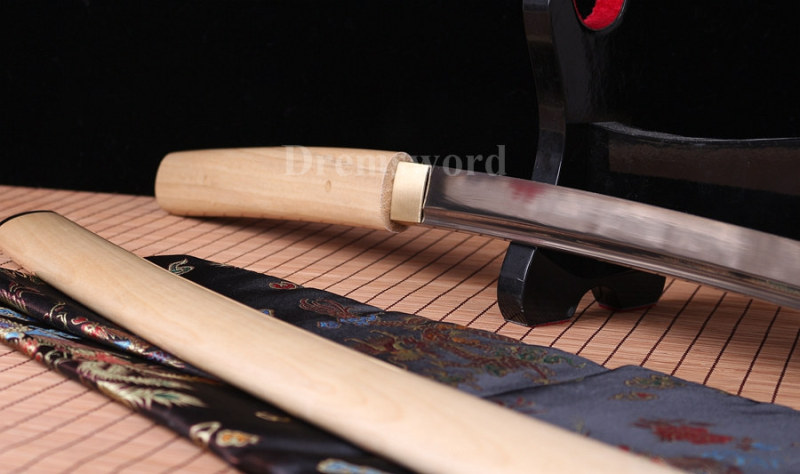 handmade 9260 spring steel shirasaya Japanese samurai sword full tang battle ready very sharp.