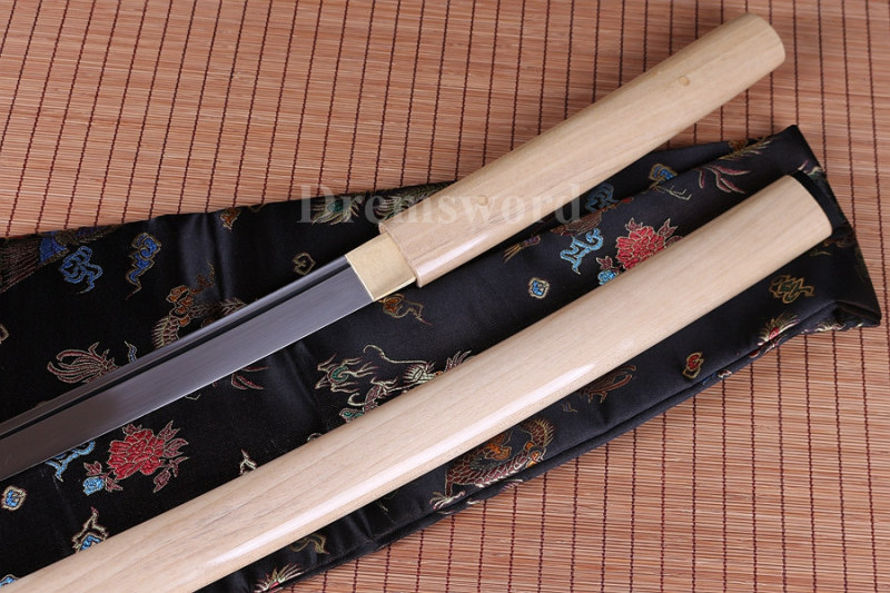 handmade 9260 spring steel shirasaya Japanese samurai sword full tang battle ready very sharp.