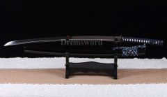 9260 spring steel katana Japanese Samurai Sword sharp full tang blade Battle Ready Shinogi-Zukuri black