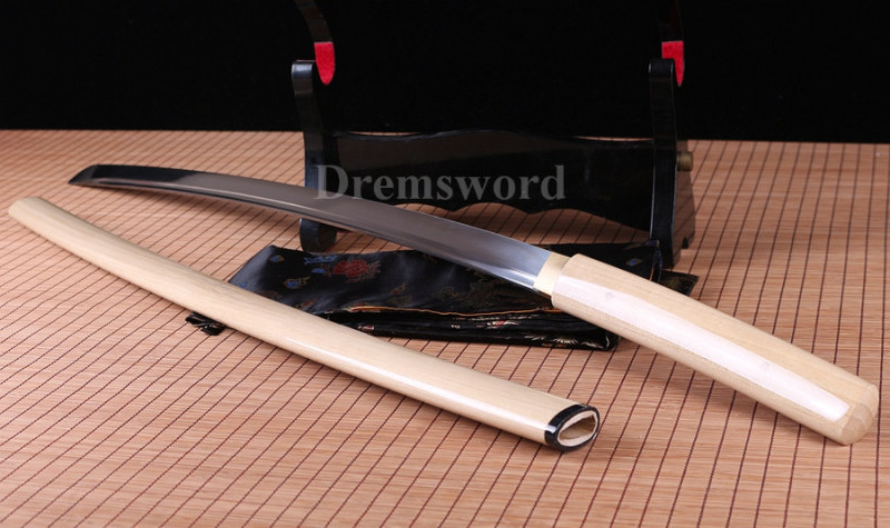 handmade 9260 spring steel shirasaya Japanese samurai sword full tang battle ready very sharp.