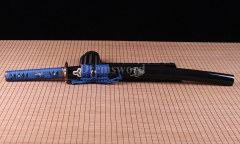 hand forge 9260 spring Steel wakizashi Japanese Samurai Sword full tang sharp Shinogi-Zukuri black