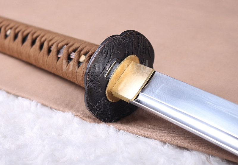 Hand forge katana 9260 spring steel Japanese Samurai Sword full tang sharp blade Battle Ready.