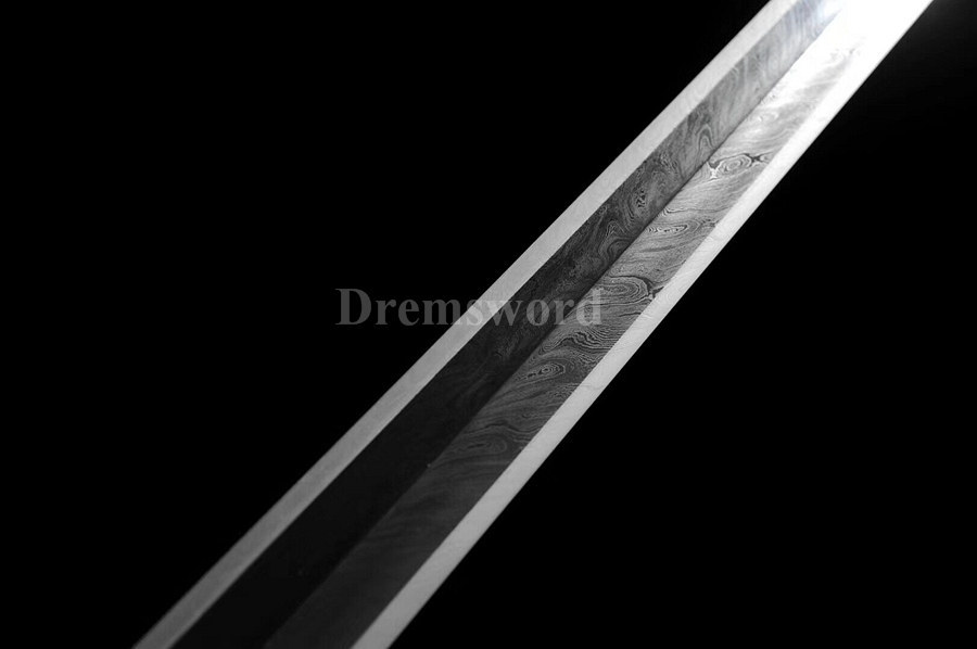 Top quality hand forge Chinese jian song dynasty 宋剑 laminated Feather Grain Folded Steel full tang sharp.
