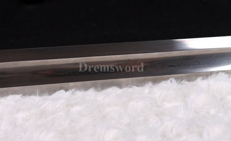 Damascus folded steel Fully Hand made rosewood chinese 环首刀 sword battle ready.