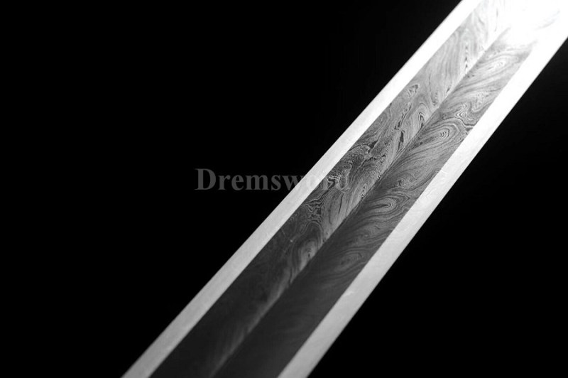 Top quality hand forge Chinese jian song dynasty 宋剑 laminated Feather Grain Folded Steel full tang sharp.