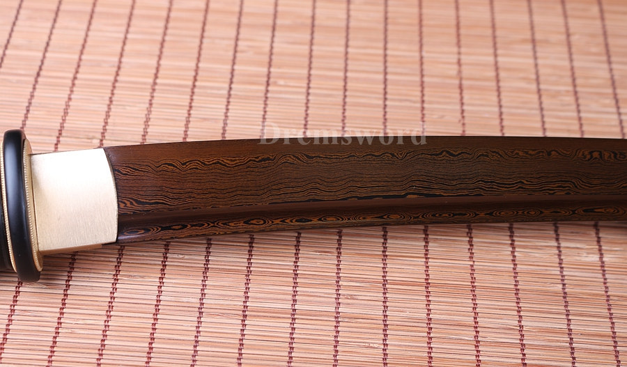 Hand forged tanto Japanese Samurai Sword red damascus Folded Steel Full Tang Sharp Blade.