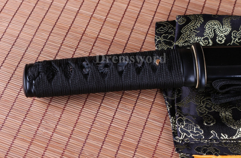 Hand forged tanto Japanese Samurai Sword red damascus Folded Steel Full Tang Sharp Blade.