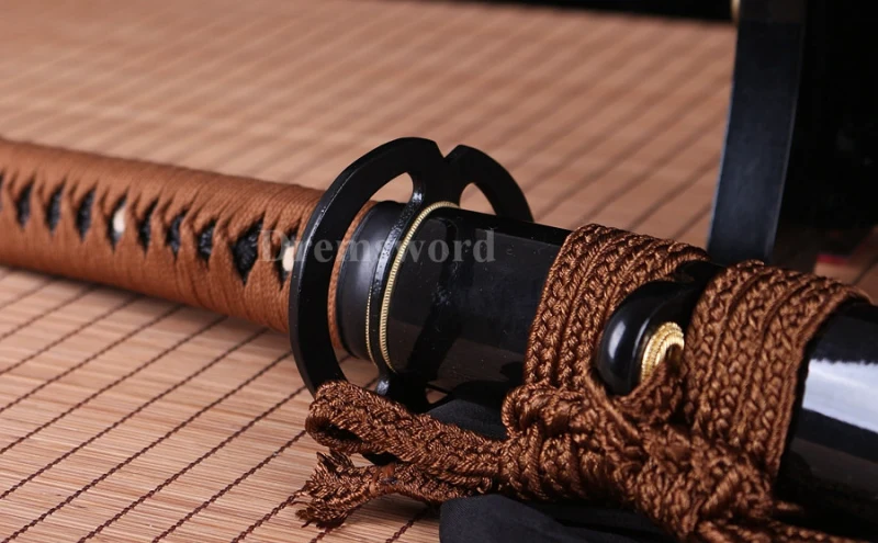 handmade Japanese wakizashi Samurai Sword damascus folded steel battle ready full tang sharp.