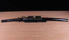 hand forge Black Blade Folded Steel katana Japanese Samurai Sword Full Tang Sharp demon tsuba Shinogi-Zukuri