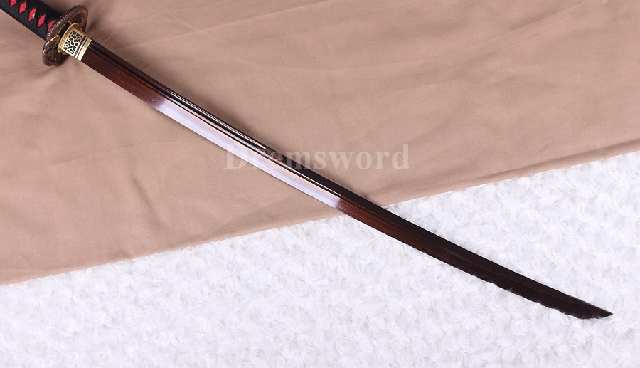 hand forge damascus folded steel unokubi-zukuri razor sharp katana japanese samurai sword full tang.